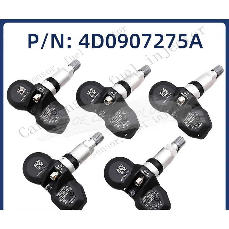 Q+ 5Pcs Tire Pressure Monitoring Sensor For Audi Mercedes-Benz VW TPMS 4D0907275A