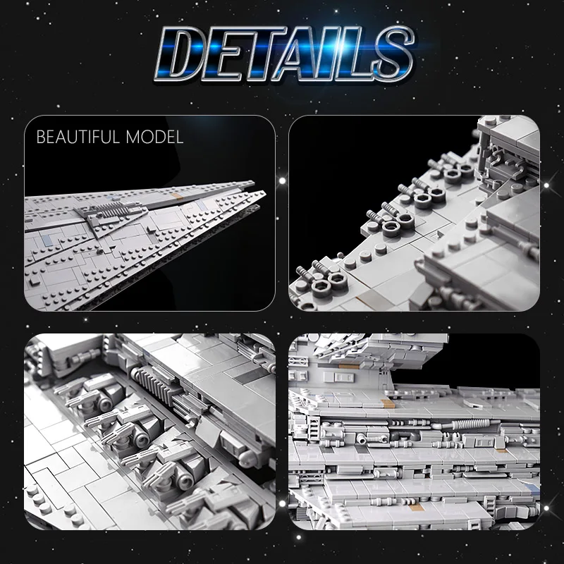 Mould King 13135 Star Toys MOC-23556 The ISD Monarch Star Destroyer Model Starship Building Blocks Bricks Kids Christmas Gifts
