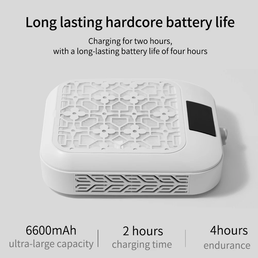 66W Turbo Brushless Collettore di polveri per unghie Cordless 6600mAh Regolazione a 10 velocità Potente aspirazione per unghie Aspirapolvere per unghie per strumento per manicure