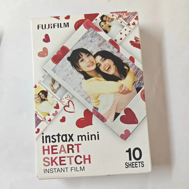 3-Inch Heart Photo Paper Fujifilm Instax Mini Heart Sketch Photo Paper Mini 12/8/9/SE/40/25/90/11/EVO Universal Instax Mini Film