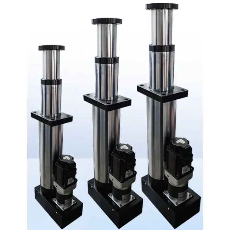 Multi-stage electric cylinder, high-thrust high-speed servo electric cylinder with high precision and precision