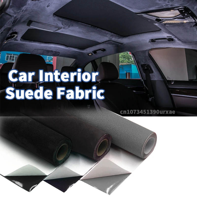 Suede Leather Fabric for Car Truck Interior Renovate Self-Adhesive Suede Velvet Fabric Car Interior Jewelry Box Leather Sticker