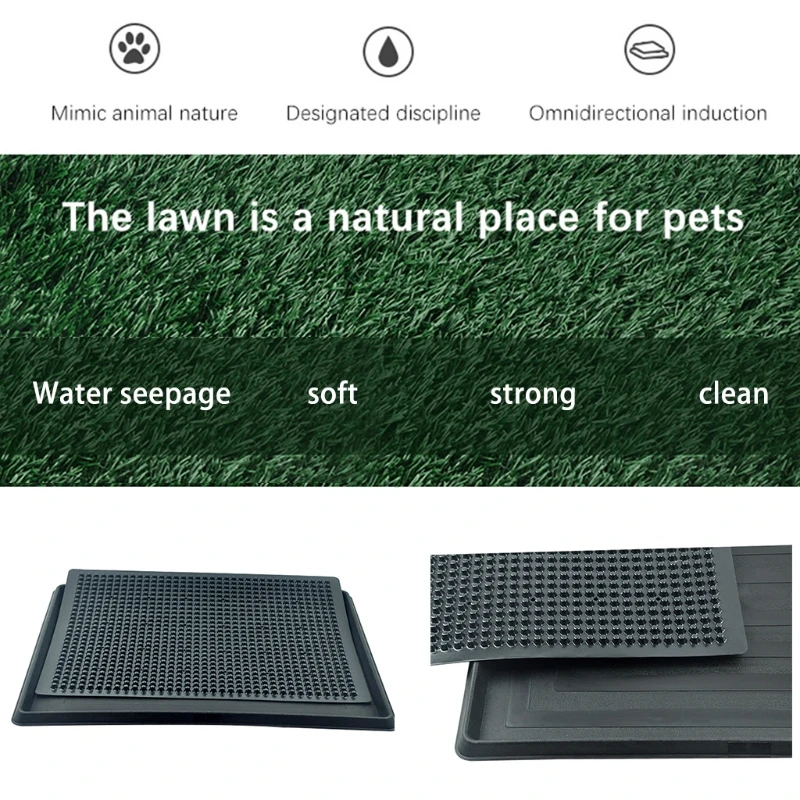 Dog Pet Potty Training Pee Pad Mat with Stimulated Grass for Small Size Dogs