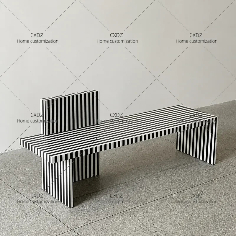 Nordic Simple Painted Bench Light Luxury Household Bedside Stool Shoe Changing Stool for Living Room Bedroom Entryway