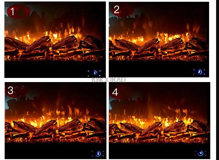 Kaminkernsimulation Flamme eingebetteter elektronischer Kamin falsches Feuer dekorativer Schrankheizung elektronischer Kamin für zu Hause
