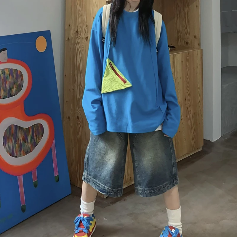 

Y2K Vintage Baggy Jean Shorts Womens Washed Wide Leg Capri Pants Casual Barrel Jeans Denim Shorts Mens Oversized Jorts