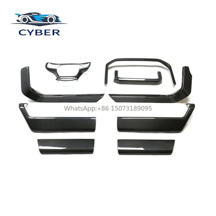 

Внутренние наклейки из углеродного волокна для Ford Raptor F150 2021-2023, дверная ручка рулевого колеса, накладки на центральную консоль