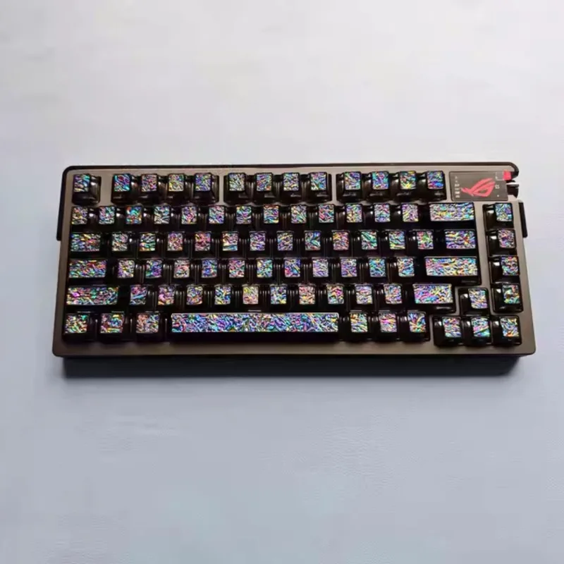 Lacquer Metal Keycaps Side Carving Cherry Profile Artisan Key Cap for Mechanical Keyboard Gaming Accessory Alloy Point Keycaps
