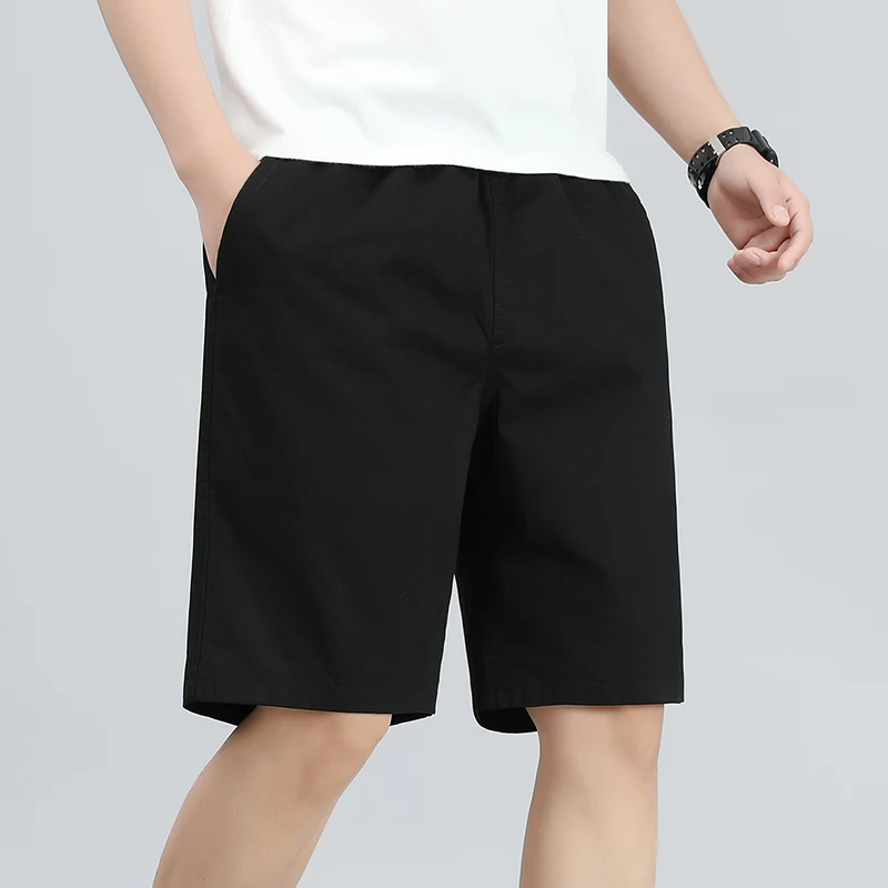 Mens Light Weight Cotton Shorts Summer Casual Shorts Baggy Sports Gym Work Shorts Wide Leg