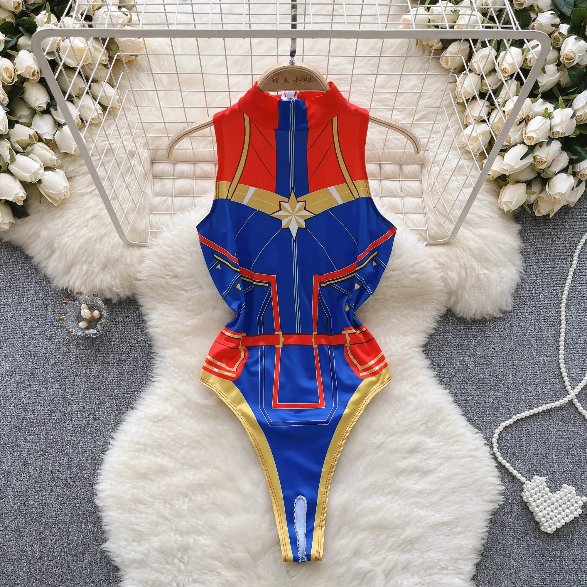 2024 New years eve Women\'s Secret Hollow Combination Bodysuit Slim Fit Erotic Rabbit Jumpsuit Bodysuit Sexy Fashion Pajama Party