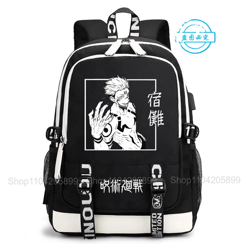 Jujutsu Kaisen Backpack Anime Satoru Cosplay Mochila Large Capacity Student Boys School Bag Cartoon Laptop Travel Rucksack Gift - view 5