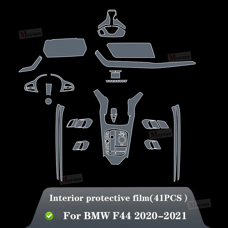 For BMW F44 Series 2 2020-2021 Car Interior Center console Transparent TPU Protective film Anti-scratc Repair film Accessories