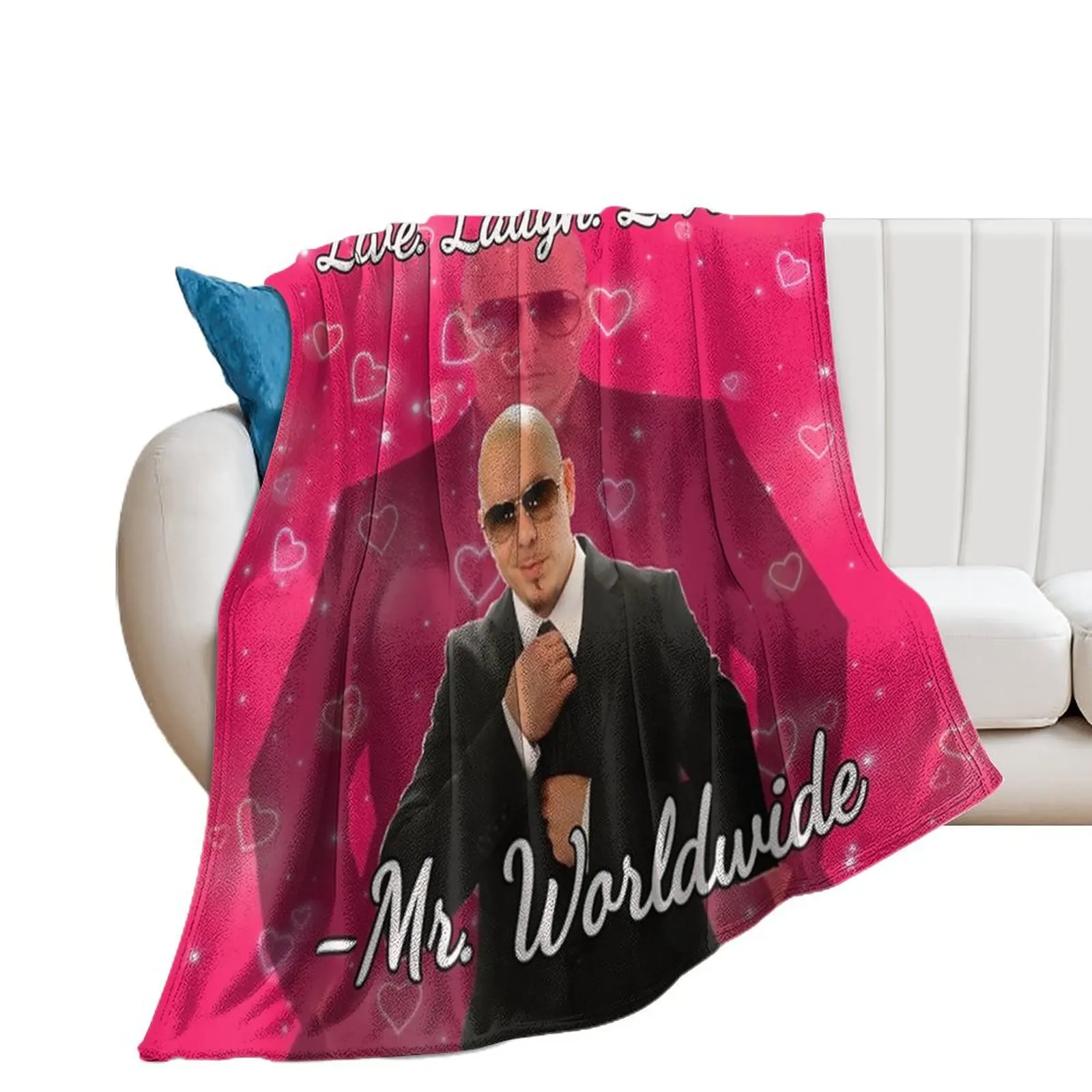 Mr Worldwide Pitbull Valentine Throw Blanket Decoratives Luxury St Luxury Throw christmas gifts Blankets