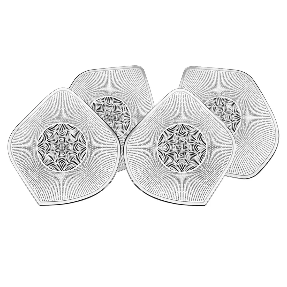 Silver Door Audio Speaker Decoration Cover Trim Set Fit For Hyundai Palisade 2026 Left Hand Drive