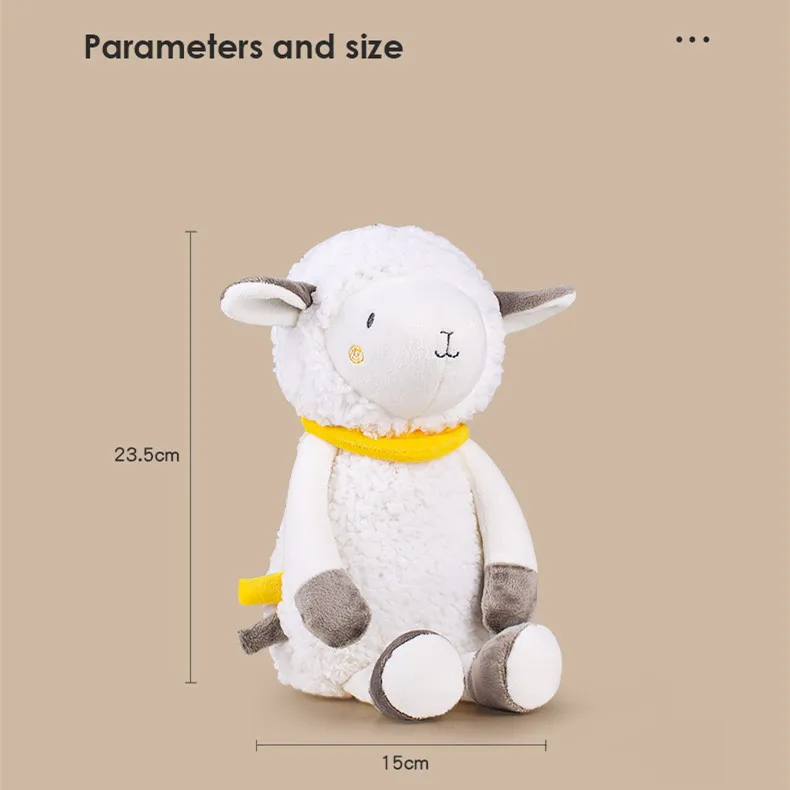 [Funny] Yeanling doll LED Light and music lamb Soothing Doll baby Toys Sleeping doll plush toddler toys birthday gift for kids