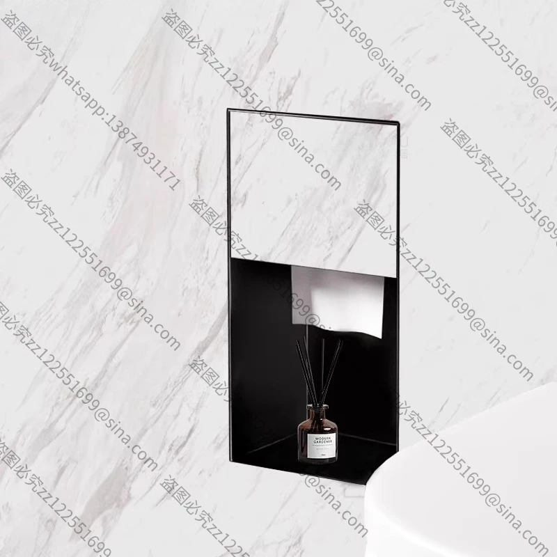Suitable for 304 Stainless Steel Hidden Niche Tissue Box Rack Inlaid Tile Bathroom Embedded Concealed Installation