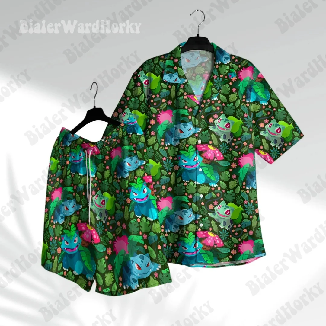camiseta-grafica-pokemon-anime-2026-bulbasaur-estilo-havaiano-esportiva-de-verao-masculina-e-infantil-y2k-feminina-﻿