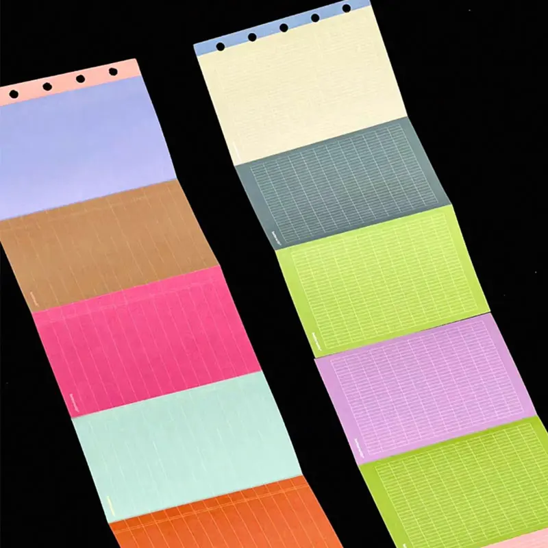 10Sheets/Lot M5 Loose Leaf Substitute Core Three-Fold Binder Notes Student Notes Loose Leaf Notes Book Handbooks Stationery ﻿