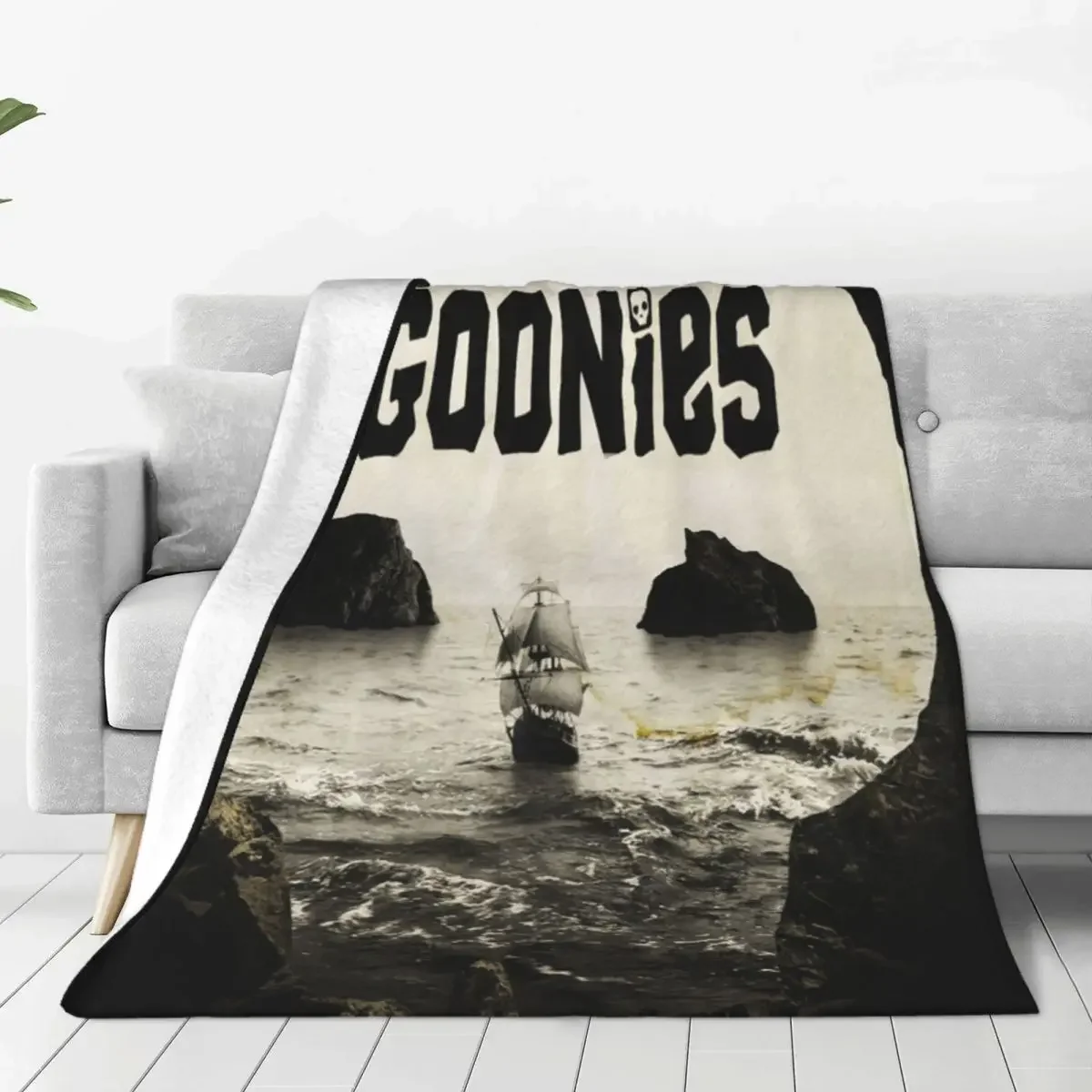 The Goonies Skull Chunk Blanket Flannel Summer Autumn Winter TV Series Warm Throw Blanket for Home Bedroom Plush Thin Quilt