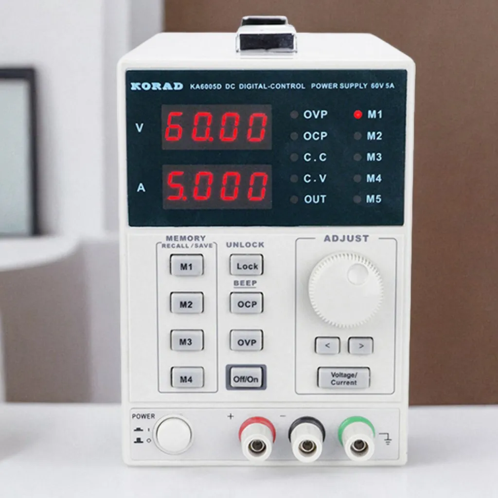 KORAD KA6005D – Präzisionsvariabel einstellbares 60 V, 5 A DC-Linearnetzteil, digital geregelt, Konstantstrom in Laborqualität