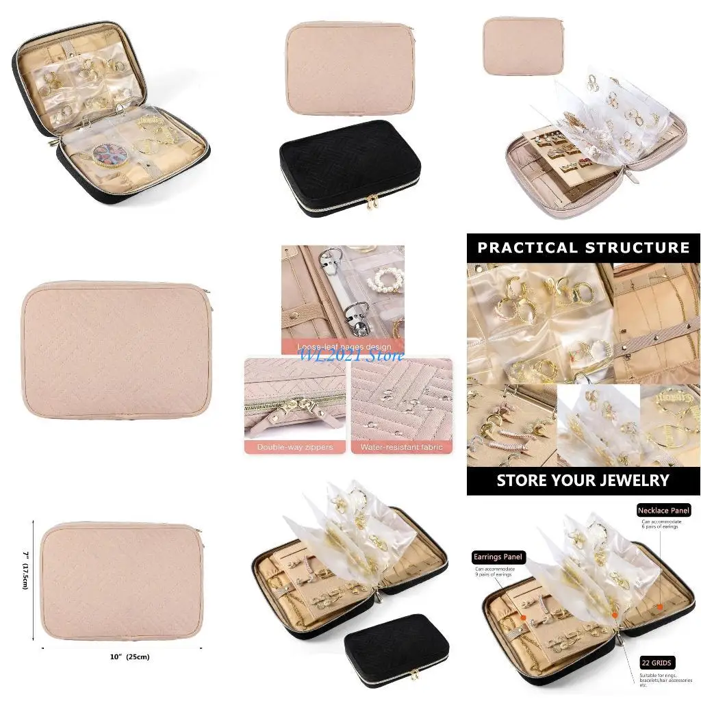 

G5GC Earring Travel Jewelry-Case Container Transparent Jewelry Storage