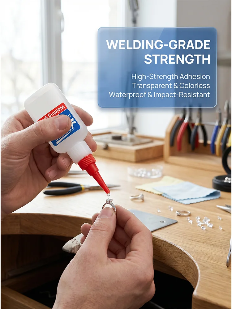 50 g of high-capacity, oil-based, super-strong, fast-drying adhesive; high-strength instant adhesive; waterproof, heat-resistant, and impact-resistant; transparent