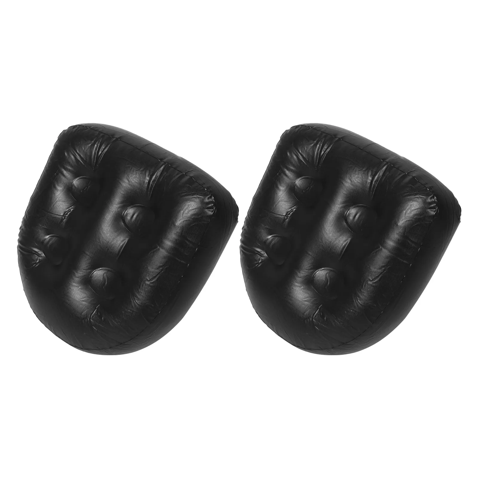 

2Pcs Inflatable Hot Tub Seat Cushion - 6Inch Thick Bathtub Booster with Suction Cups for Spa Bath Home Use - Portable Blow Up
