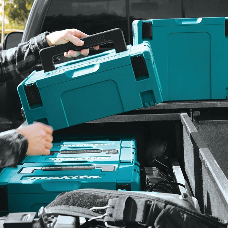 Makita MAKPAC Stacked Combined Interlocking Case Wielowarstwowa wiertarka elektryczna Wielofunkcyjne przenośne pudełko do przechowywania sprzętu