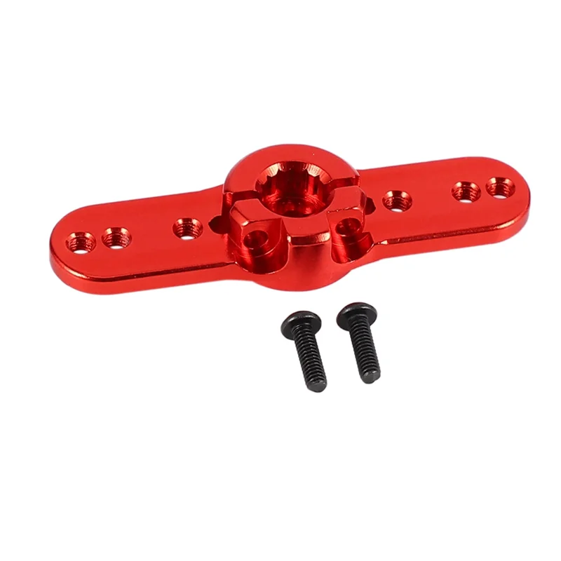 AS96-2X Servo bocina de Metal 15T brazo Servo de dirección de 15 dientes para coche de escalada 1/5 RC gasolina/electricidad rojo