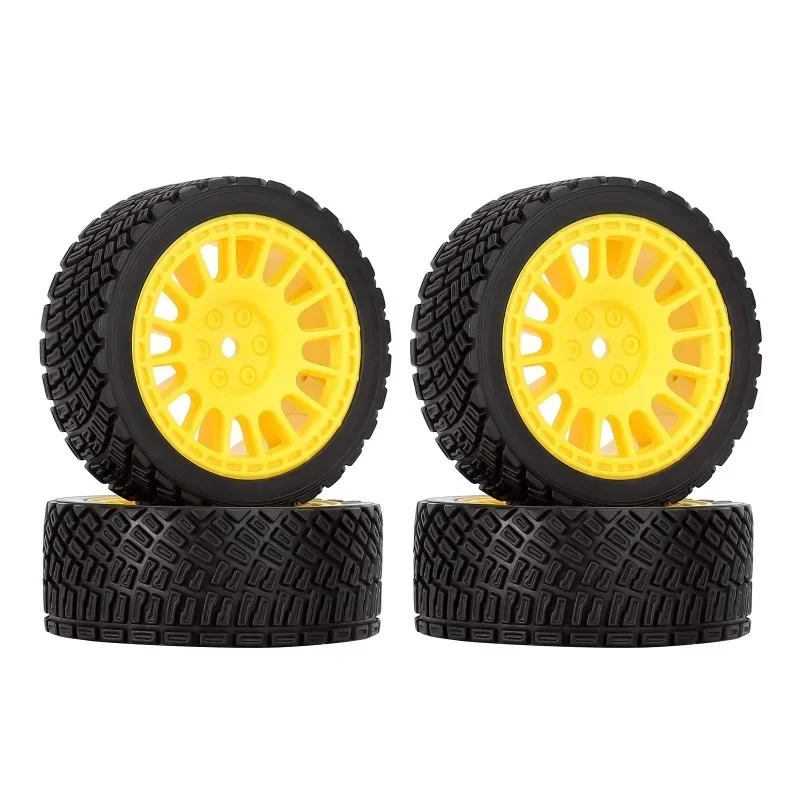 4 Uds 12mm Hex 68mm RC neumáticos de goma para coche llanta para 1/10 Rolly XV02 TT01 LCPTG FW06 RC Car