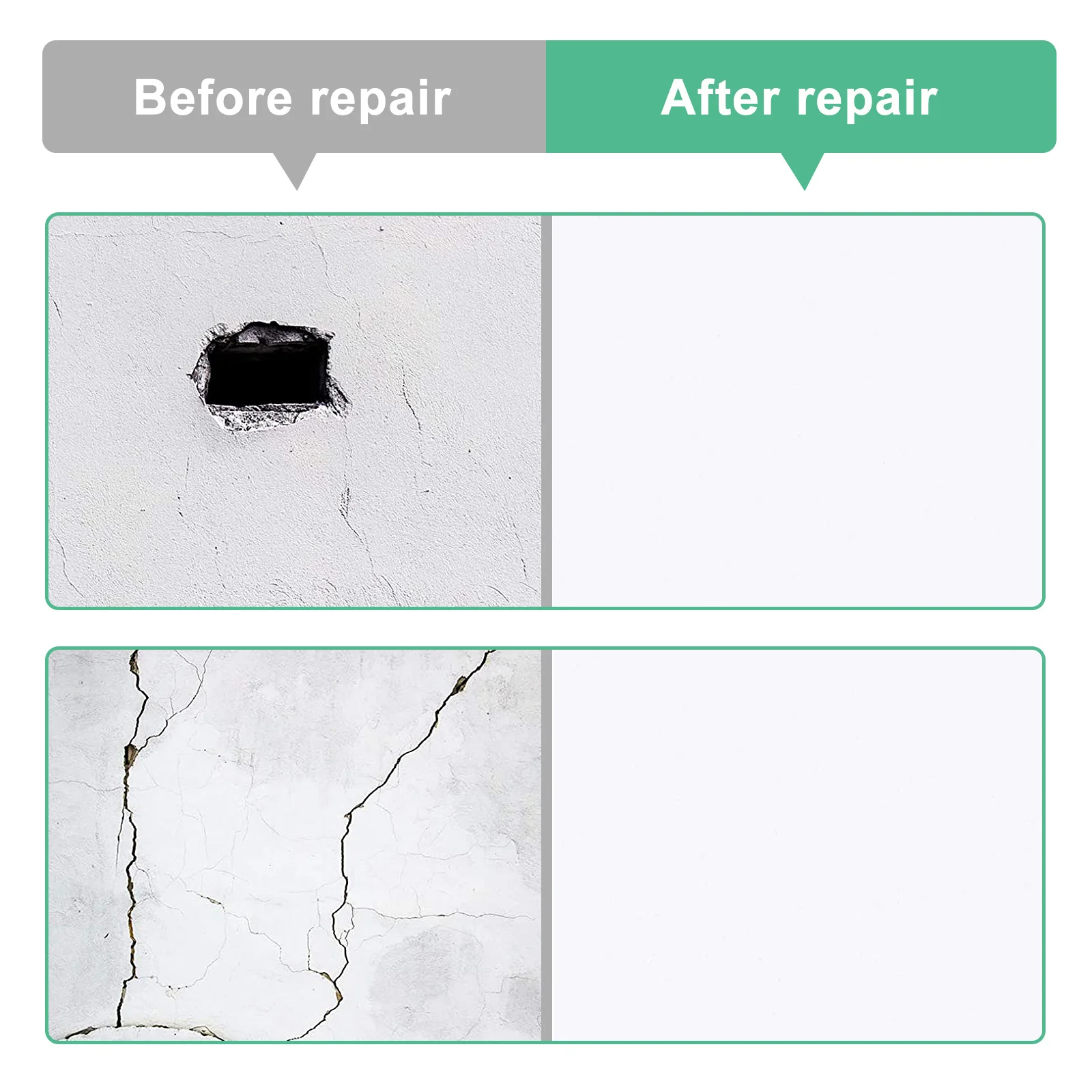 

3Pcs Drywall Repair Patch Self Adhesive Wall Hole Fixer Sticker for Home Wall Mending Tool Decorative Surface Hole Mending Patch