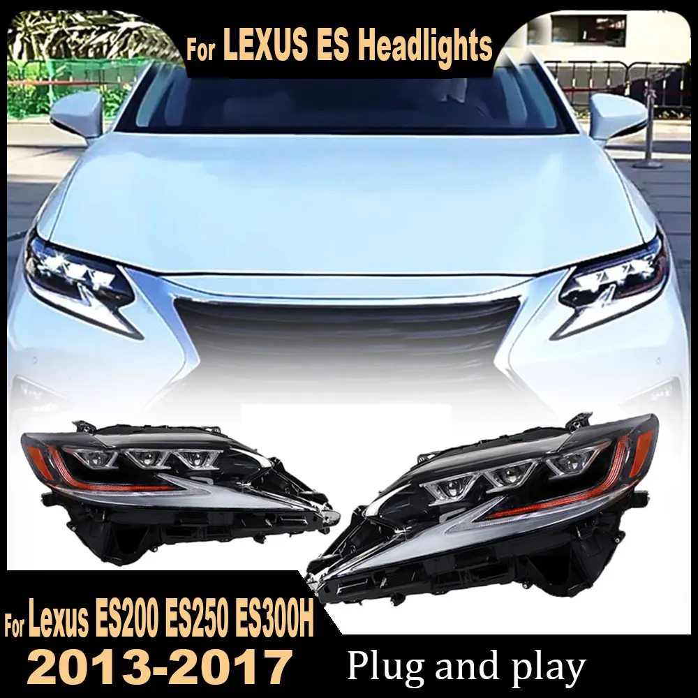 Car Full LED for Lexus ES HeadLight 2013-2017 ES300 LED Headlight ES200 ES250 ES350 DRL Turn Signal Low High Beam Projector Lens