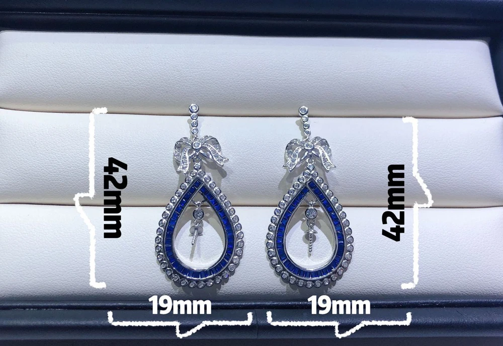 MeiBaPJ 9-10mm Natural White Round Pearls Fashion Bow Water Drop Earrings 925 Silver Fine Wedding Jewelry for Women