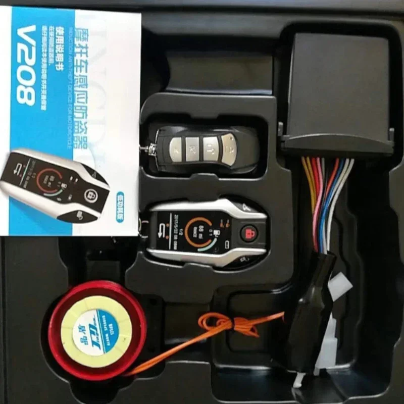 Scooter Burglary Vibration Alarm Durable 2-Way Security System Engine Start Function