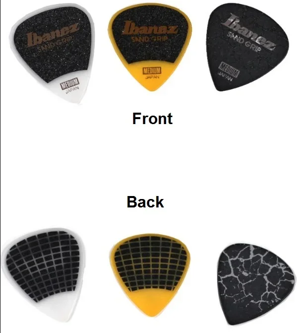 Ibanez Grip Wizard Series Sand Grip Plectrum Electric Acoustic Guitar Pick, 1/piece Made in Japan