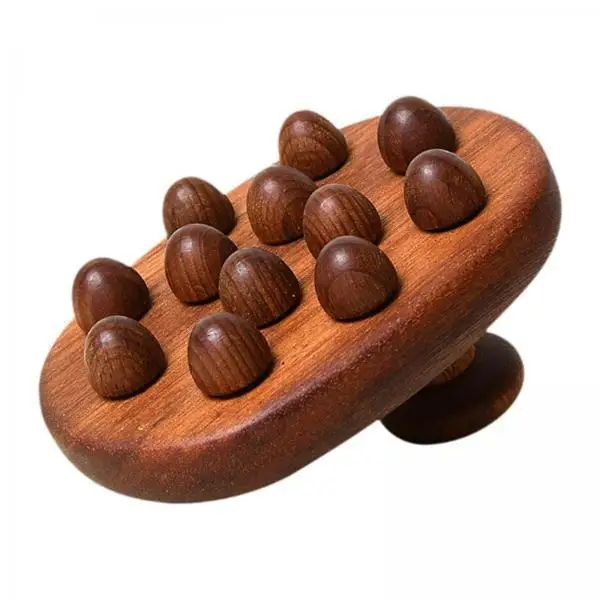 Guasha Scraping Brush Wooden Body Massage Tool Handheld Massager for Busy Drivers Office Home Gym Portable Relaxation