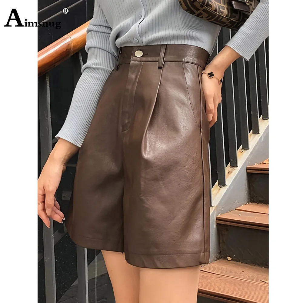 

Europe 2026 New Fashion Long Pu Leather Shorts Women Zipper Up Dance Night Club Skirt High Cut Faux Leather Skirt Dresses Hommes
