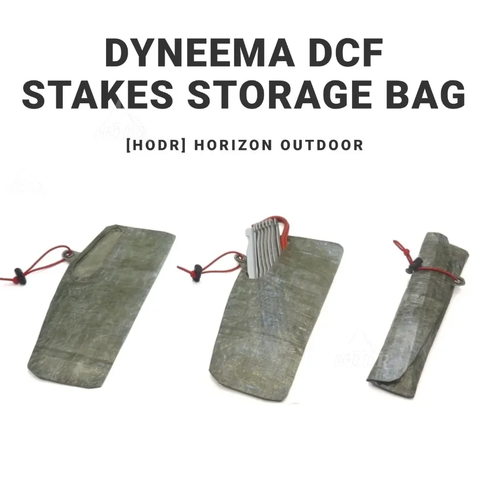 

[HODR] Dyneema Ground Pegs Storage Bag 1.43oz Cuben Fiber DCF EDC Gear Stakes Storage Bag Ultralight 3/4g Ground Nail Minimalist