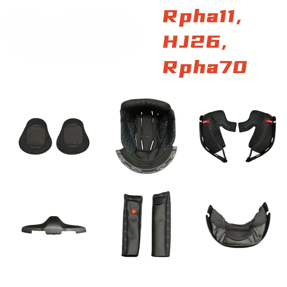 

HJ26 Helmet Accessories for HJC Fit Rpha11, Rpha70 Full Helmet Top Lined Cheek Pad Chin Strap Chin Mesh