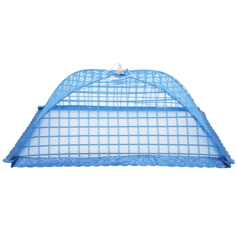 Hot SV-Set Of 1 Square Mesh Screen Umbrella Food Cover Net Tents Reusable And Folding 72X51cm For Picnic/BBQ - Keep Out Flies, B