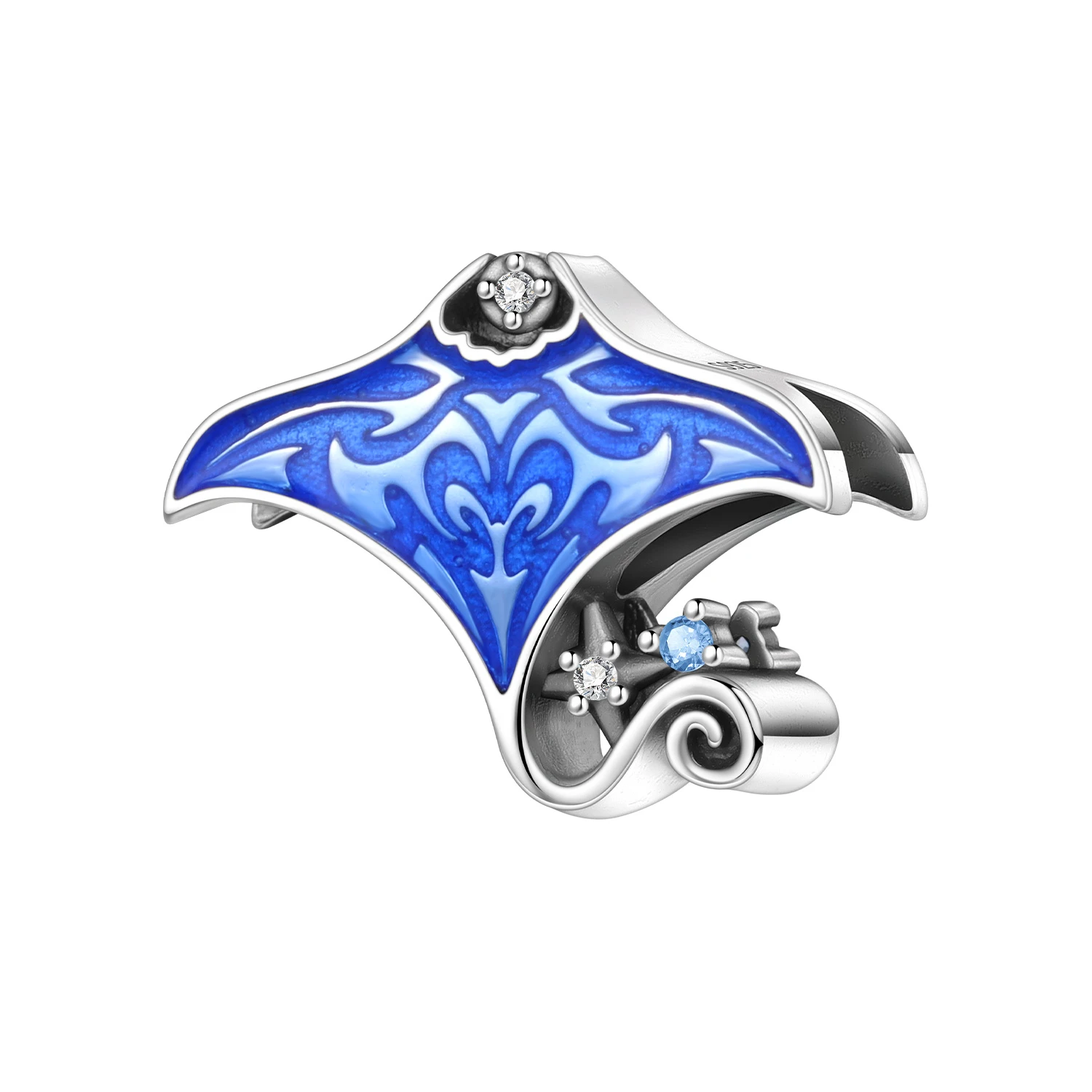 CYCUFF 925 Sterling Silver Devil Fish Ocean Animal Pendants Bracelet Charms Fit Jewelry Party Beads DIY Fine Gifts