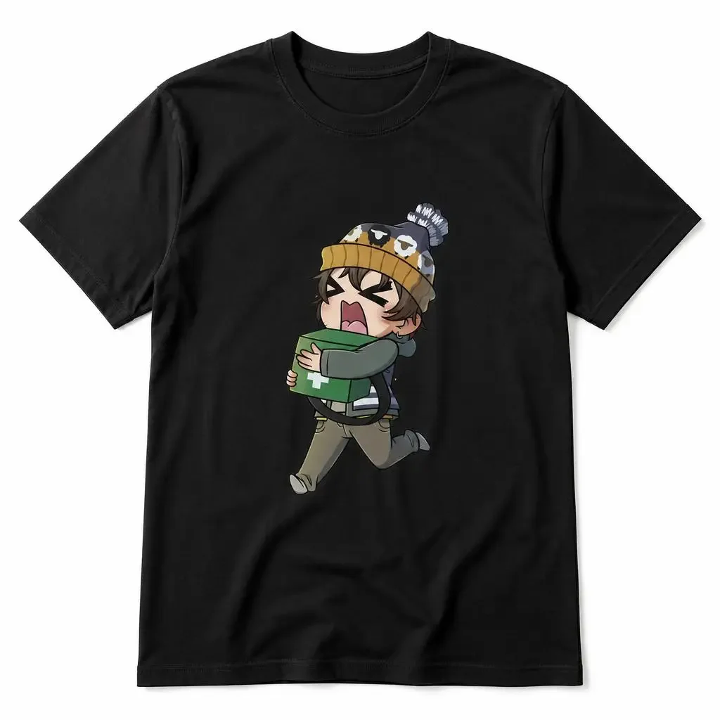 Bryan Chibi Medical Courier Cute Horror Residents Evils Men Retro T Shirt Cotton Clothing Fun Short Sleeve Tee Gift T-Shirts