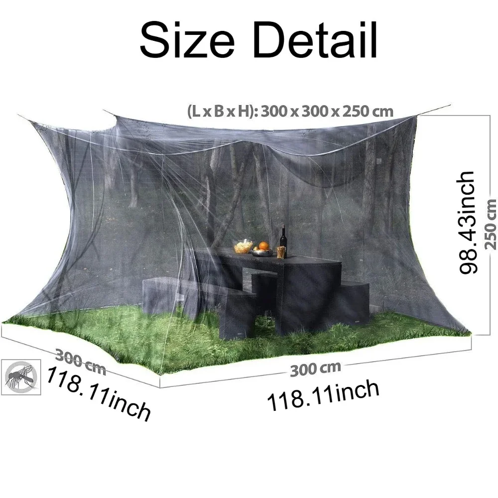 Large Outdoor Camping Mosquito Net Insect Proof Protective Portable Breathable, Bedroom Hammock and Tent Compact and Ultra-light