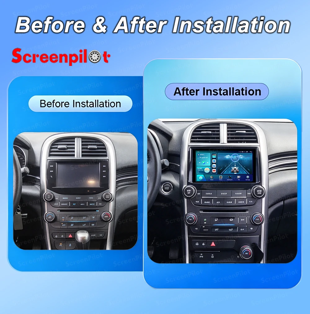 Android 16 For Chevrolet Malibu XL 2012-2015 Car Radio Stereo Head Unit Multimedia Video Player GPS Navigation 2K QLED 9 inch 5G