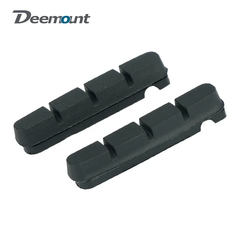 Deemount Brake Inserts for Road Folding BMX Bike Linear Pull C V Clamp Metal Rim Silent Braking Blocks 55mm Rubber Pads