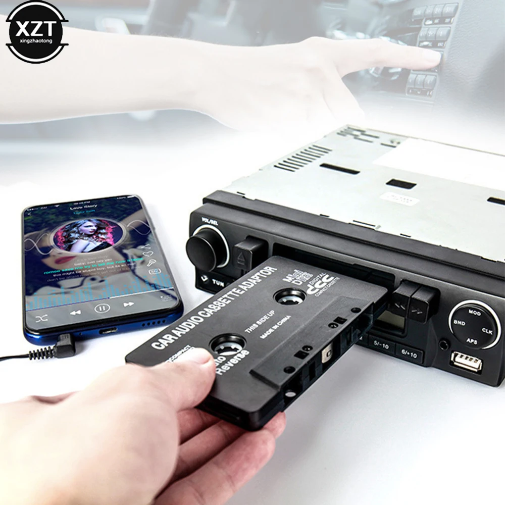 High Quality New Car Cassette Universal Car Audio Cassette Tape Adapter for iPod MP3 CD DVD Player