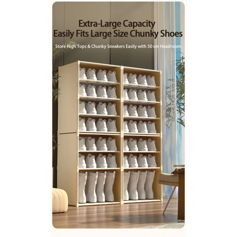 

Space Saving Stackable Shoe Rack,3/6 Tier Combination Organizer , Load-bearing capacity, Breathable, Odorless,Dustproof Shoe Sto
