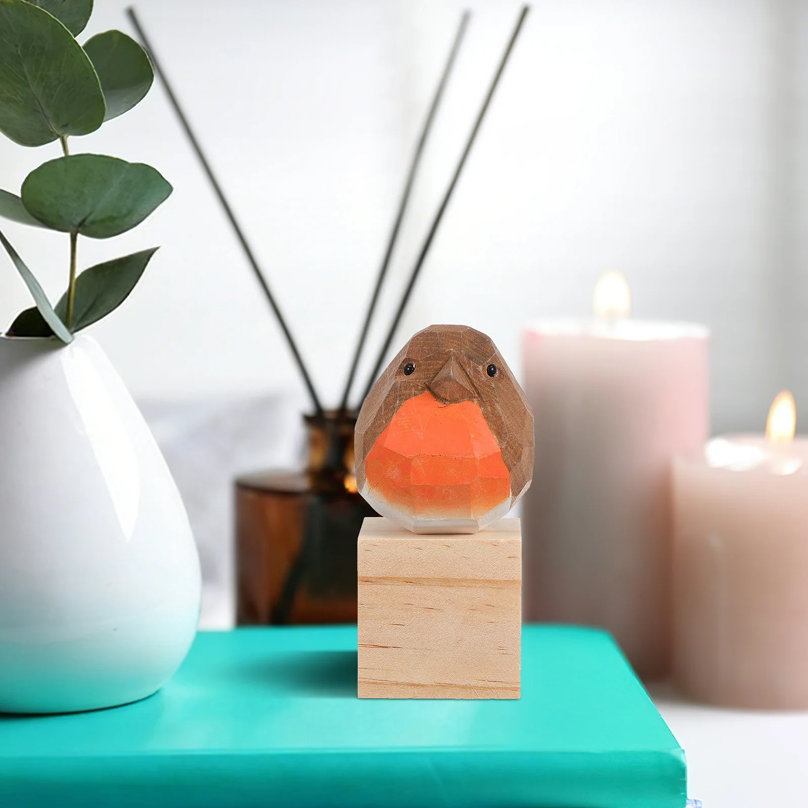 

Wooden Bird Adornment Exquisite Realistic Lovely Simulation Bird Desktop Decoration Wedding Holiday Office Gift