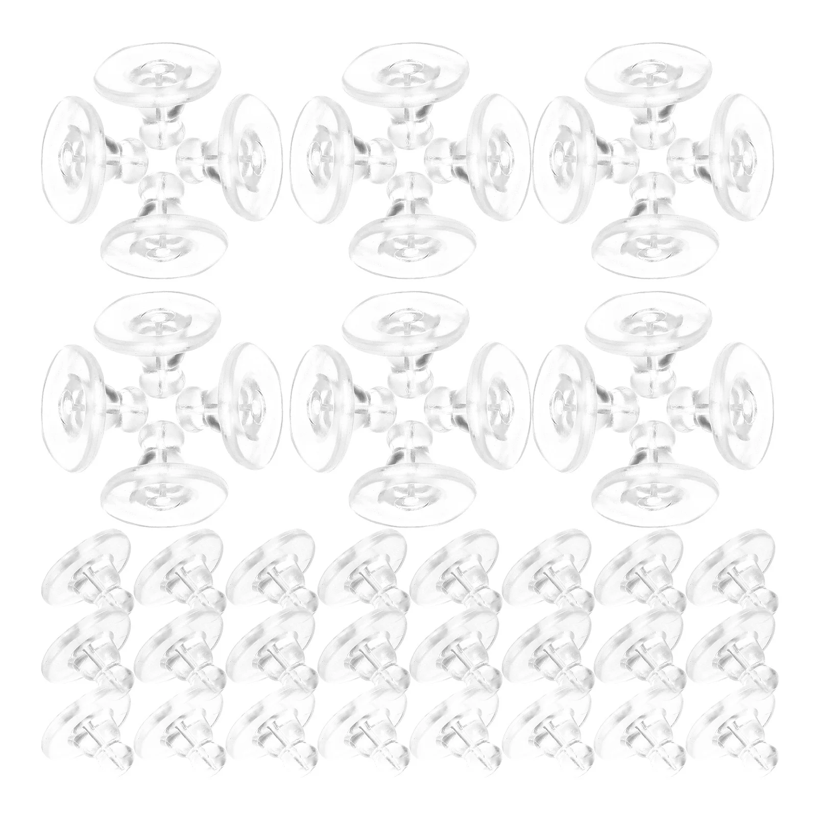 

500Pcs Silicone Earring Backs Clear Soft Stud Stopper Secure Safety Backs for Droopy Ears Earring Accessories Replacement