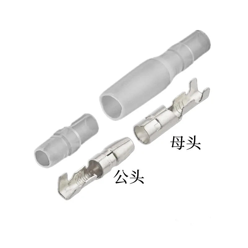 Single hole socket plug, plug spring 4mm bullet terminal, cold pressing connector, male and female pair plug, connector